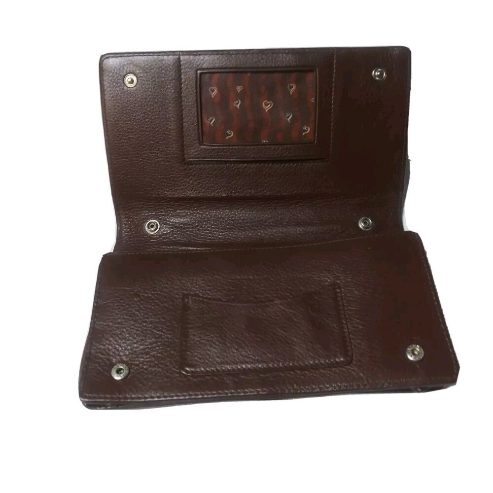 Vintage Brighton Croco Embossed Wallet Organizer Large Brighton Clutch Purse - Picture 7 of 7